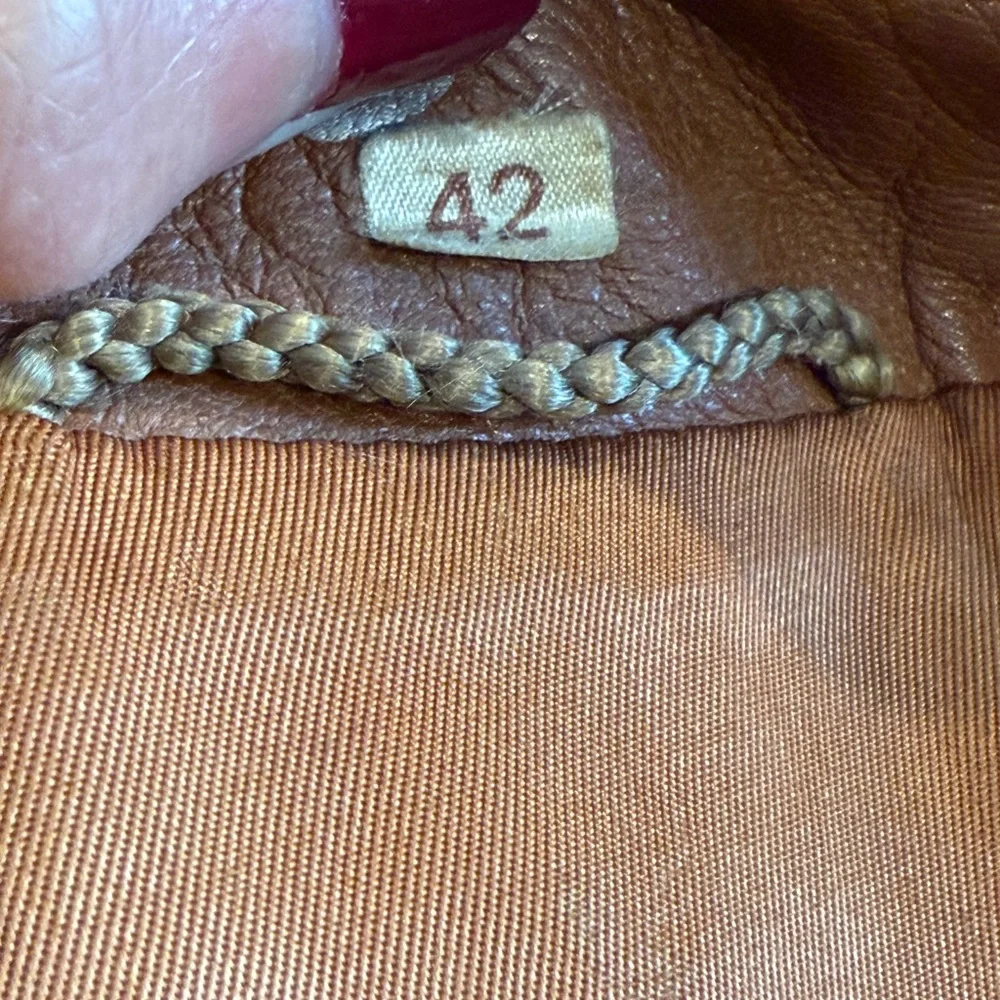 Men's vintage Brown Leather Jacket - Picture 8 of 9